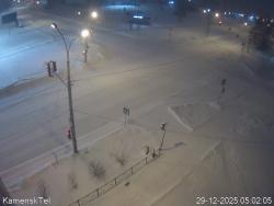 Онлайн камера: Перекресток Победы - Пушкина | Каменск-Уральский