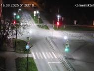 Онлайн камера: Перекресток Исетская-Каменская - рядом с парком | Каменск-Уральский