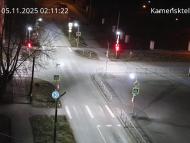 Онлайн камера: Перекресток Исетская-Каменская - рядом с парком | Каменск-Уральский