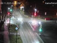 Онлайн камера: Перекресток Исетская-Каменская - рядом с парком | Каменск-Уральский