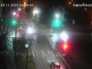 Онлайн камера: Перекресток Исетская-Каменская - рядом с парком | Каменск-Уральский