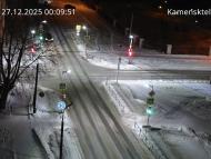 Онлайн камера: Перекресток Исетская-Каменская - рядом с парком | Каменск-Уральский