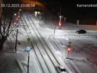 Онлайн камера: Перекресток Исетская-Каменская - рядом с парком | Каменск-Уральский