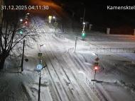 Онлайн камера: Перекресток Исетская-Каменская - рядом с парком | Каменск-Уральский