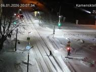 Онлайн камера: Перекресток Исетская-Каменская - рядом с парком | Каменск-Уральский