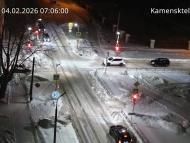 Онлайн камера: Перекресток Исетская-Каменская - рядом с парком | Каменск-Уральский