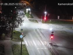 Онлайн камера: Перекресток Исетская-Каменская - рядом с парком | Каменск-Уральский