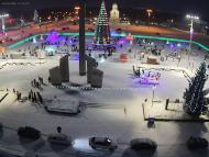 Онлайн камера: Площадь Ленинского Комсомола - Фонтан | Каменск-Уральский