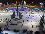 Онлайн камера: Площадь Ленинского Комсомола - Фонтан | Каменск-Уральский